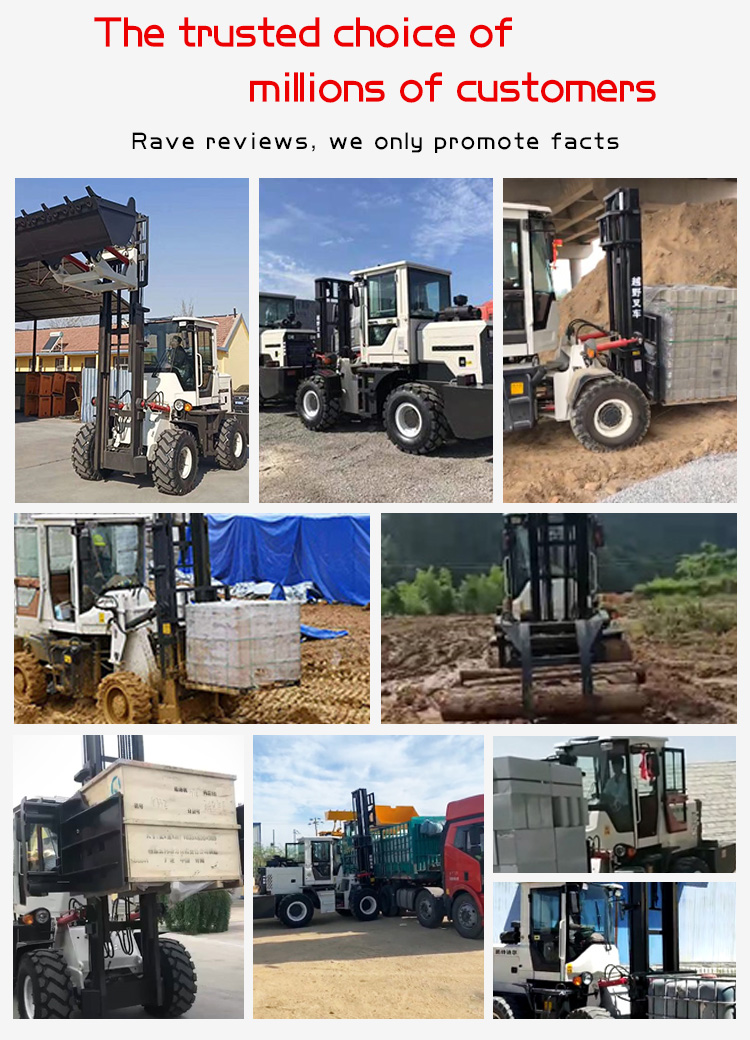 Shanding Brand Multifunction Diesel Off Road Drum Forklift Truck Machines