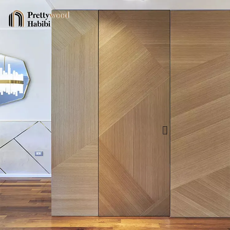 Pretty – porte intérieure Invisible en bois massif, Design moderne, sans cadre