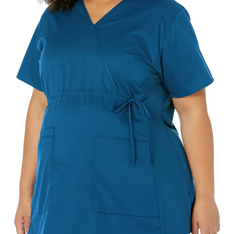 Uniforme de enfermeira médica para mulheres, blusa casual casual de moda para maternidade, manga curta, moda de hospital