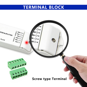 Amplificador de señal DMX para lámpara LED, módulo de tira de píxeles DMX512, 1 entrada a 2 salidas, 1990, 12V, 24V, DMX512, 1 entrada a 2 salidas - Product Image 3