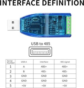 USB a RS485 modulo di comunicazione convertitore porta seriale adattatore con Chip CH340 per Windows 11 10 8 7 XP Mac OS - Product Image 4