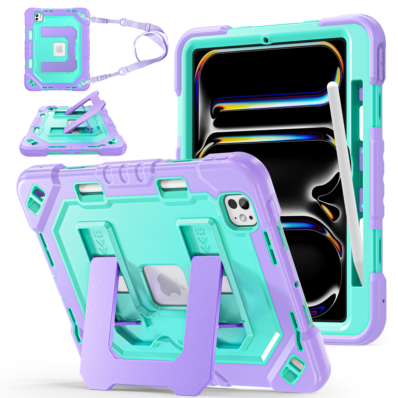 Purple+mint green