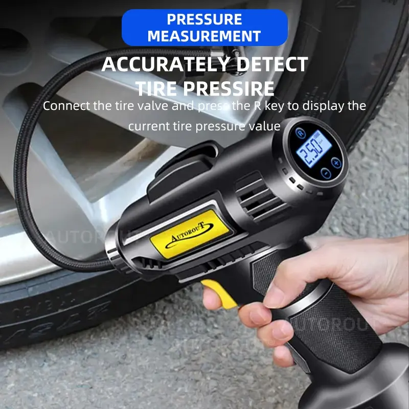 Portable Car Tire Inflator Pump Mini Air Compressor and with LED Light for Car and Other Inflatables