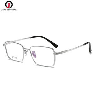 عالية الجودة إطارات التيتانيوم الخالص خفيفة الوزن المعابد مربع الرجال النظارات البصرية - Product Image 6