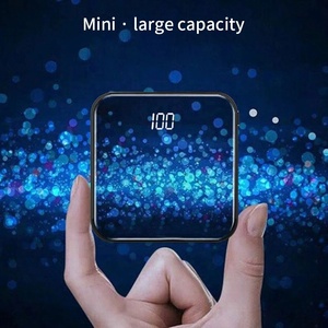 Yeni harici pil küçük rohs hızlı şarj telefon ayna samsung için LED dijital ekran taşınabilir güç banka 10000mah - Product Image 5
