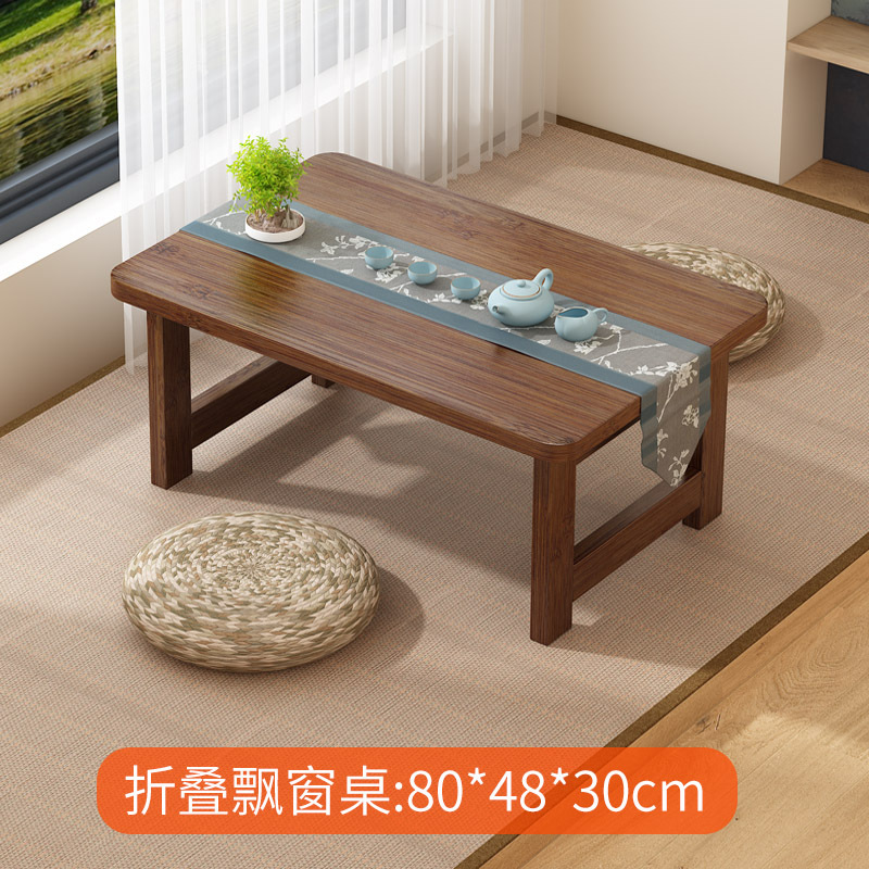 Encantadora mesa plegable para ventana salediza - Color nogal (80*48*30)