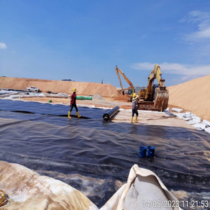 แผ่นเยื่อหุ้มเซลล์ HDPE โพลีเอทิลีนความหนาแน่นสูงสำหรับบ่อปลาบ่อเขื่อน - Product Image 5