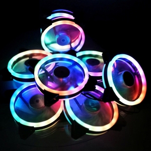 2024 Computadora CPU RGB Radiador luminoso 1 Ventilador Con Control Remoto Ventilador RGB