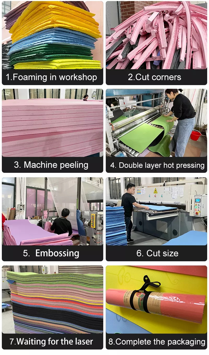 Fitness Pilates Organic Tpe Yoga Mat Wodoodporna antypoślizgowa niestandardowe logo 2