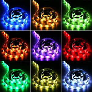 ไฟแบตเตอร์รี่ LED RGB ใช้ USB พร้อมรีโมตควบคุม3ปุ่มไฟเส้น LED กันน้ำสำหรับตกแต่ง - Product Image 6