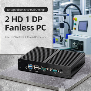 HelorPC Intel N100 безвентиляторный мини-ПК Dual RJ45 LAN 2 RS232 RS485 COM промышленный микрокомпьютер - Product Image 2