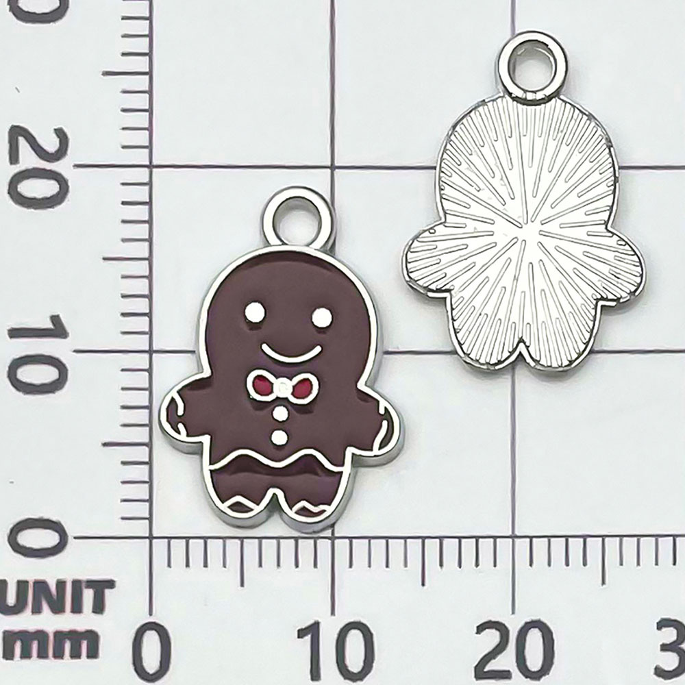 One brown dripping cookie doll - 0.9g - 19*14mm - 21862