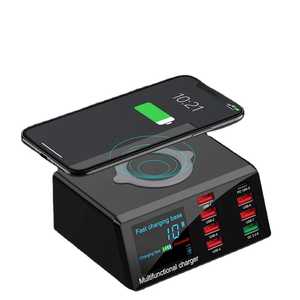 Hızlı şarj 3.0 8-Port 100W hızlı şarj adaptörü kablosuz şarj istasyonu PD USB C hızlı telefon şarj çok-girişli şarj cihazı - Product Image 2