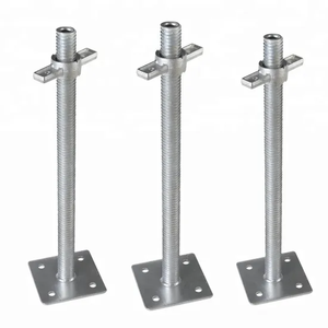 Material de construcción Cuplock Frame Andamio Acero Galvanizado Tornillo ajustable Base hueca Jack Andamio