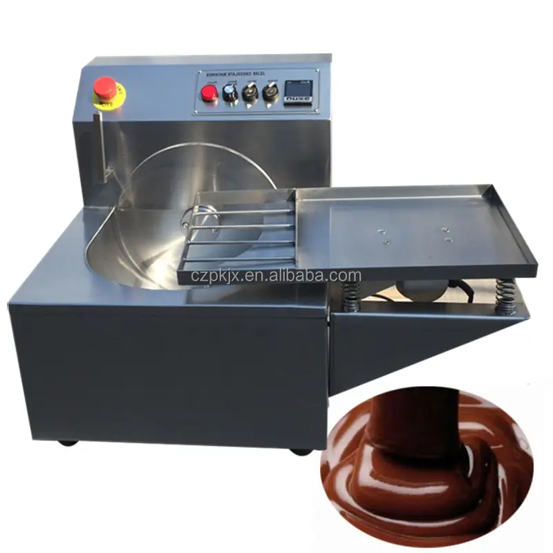 Europe standard hot selling 8kg small chocolate temper melt deposit machine