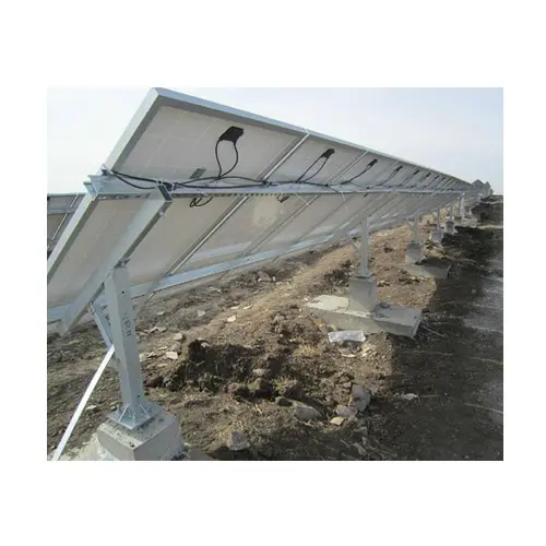 대용량 생산 능력 제조업체 맞춤형 태양 전지 패널 지원 핫 딥 아연 도금 접지 장착 랙 시스템