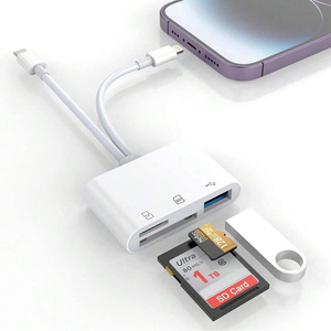 适用于iPhone iPad MacBook三星Android相机的5合1 USB 3.0 C型SD TF读卡器适配器其他设备 - Product Image 1