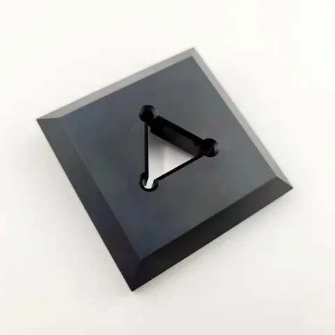 Black Square Shape Al stand holder base for Element Cubes Al Alloy Holder Stand for Metal Dice Cubes Machined Parts