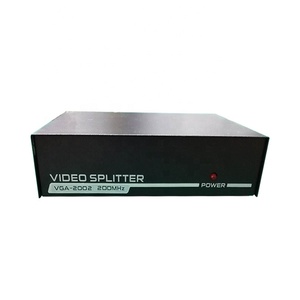 4 puertos 1x4 VGA Splitter Switch 1 PC a 4 monitores 200MHz Amplificador de video Extensor para LCD PC TV