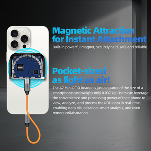 860-960mhz USB tip-c arayüzü tak ve çalıştır Android IOS cep telefonu küçük boyutlu taşınabilir OTG UHF RFID kart okuyucu telefon için - Product Image 4
