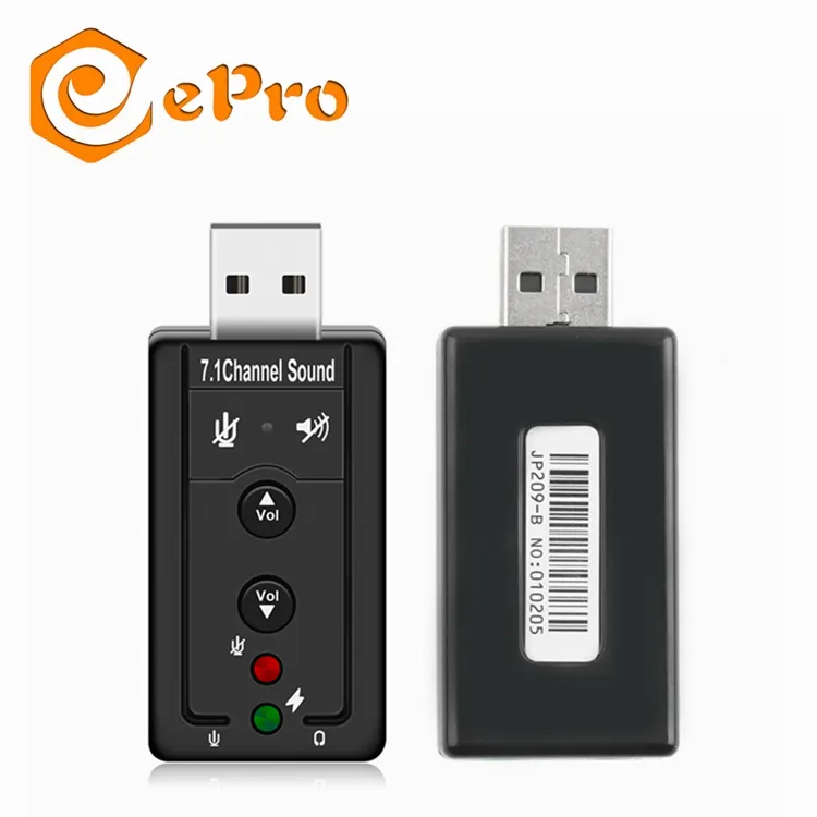 2023 gratis USB scheda Audio USB a 3.5mm Audio Stereo microfono usb adattatore convertitore 7 canali scheda Audio MIC epro