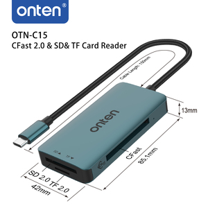 Onten fabrika 3-in-1 tip-c CFast ve SDXC ve TF bellek kart okuyucu OTN-C15 - Product Image 5