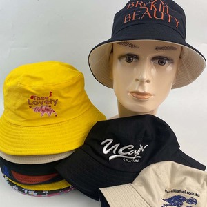 หมวกบักเก็ตผ้าฝ้ายปักโลโก้ตามสั่ง Hb0001 สำหรับผู้ชายและผู้หญิง หมวกชาวประมงกันแดดสำหรับฤดูร้อน พร้อมโลโก้ตามสั่ง - Product Image 5