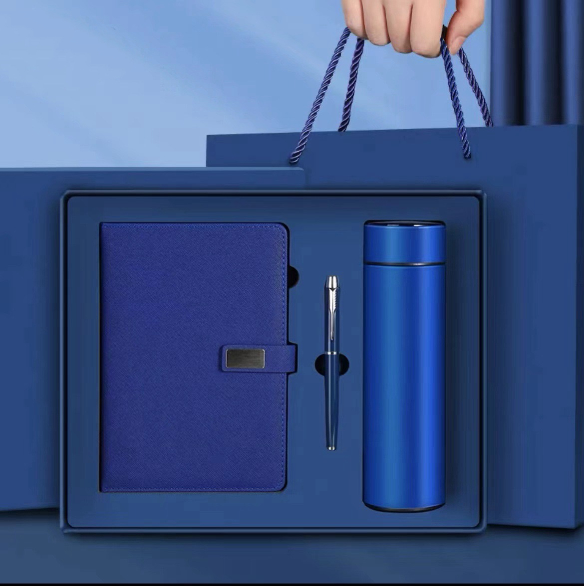 Dark Blue Notebook+Pen+Mug