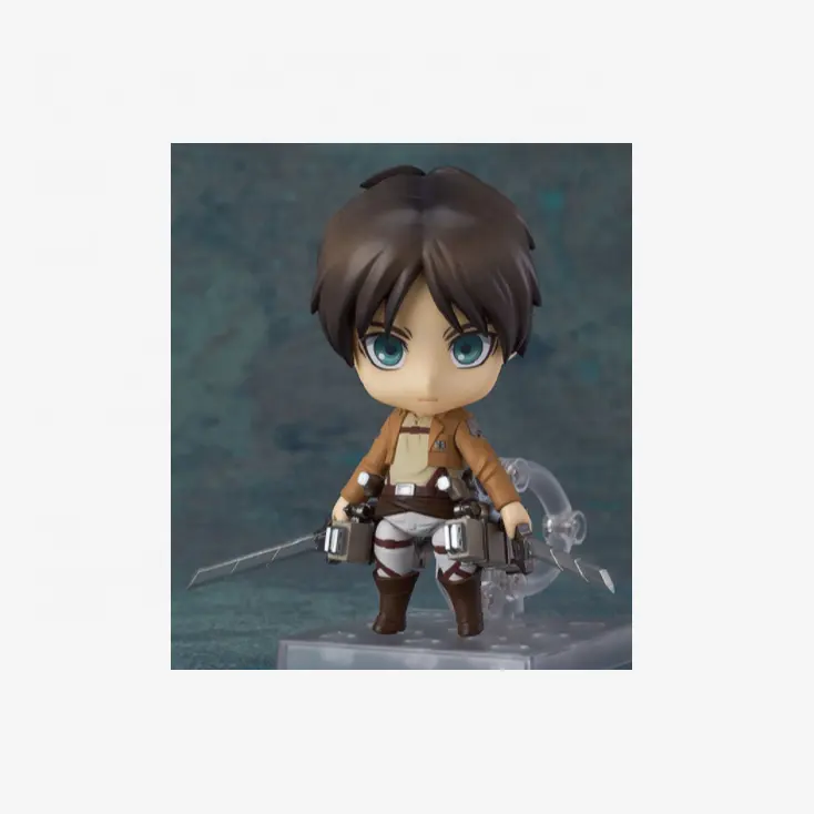 Cute Versions Clay man Eren Jaeger 375# PVC Action Figures changing Doll Battle dress Model Toy gift Attack on Titan