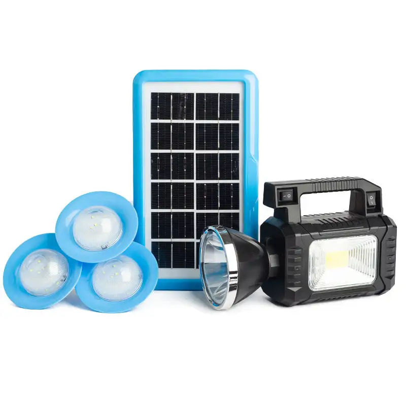 Mini sistema solare portatile da esterno con lampadine 3COD pannelli solari e lampade kit completo di sistema adatto per la casa