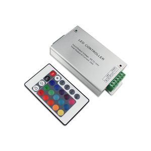 Manufacturer Led Strip Controller 12A <strong>Ir</strong> Wireless 24Keys <strong>Remote</strong> Aluminum Shell Dc12V 24V Rgb Led Controller