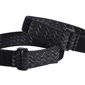 Correas ajustables de nailon Vel Cro Loop, gancho con logotipo impreso personalizado, cinta con logotipo personalizado, cinta elástica Rohs sostenible, elasticidad - Product Image 1