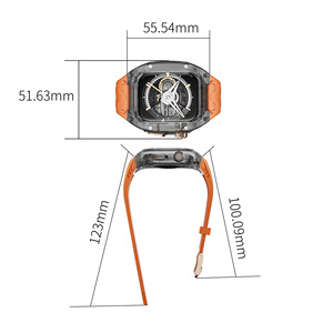 Apple için silikon kayış ile şeffaf durumda 9 44mm/45mm, iWatch bileklik çocuk yeni watch band için - Product Image 6