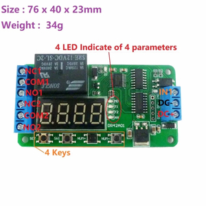 DR42A01 relè di temporizzazione a doppio canale 12V Display digitale DPDT0.1-9999 multifunzione Timer di ritardo relè interruttore di controllo del tempo relè - Product Image 5