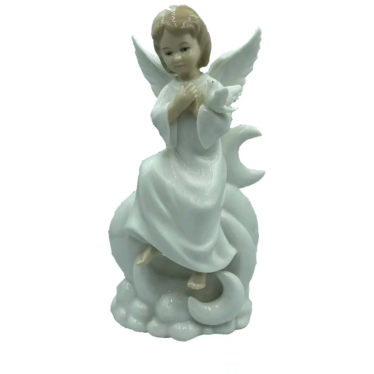 Arti e mestieri decorazione del Desktop regalo angelo in porcellana fatto a mano OEM personalizzato