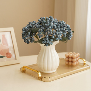 人工植物クリスマスベリー茎付きカラフルなベリー花のピックウェディングセンターピース農家の装飾