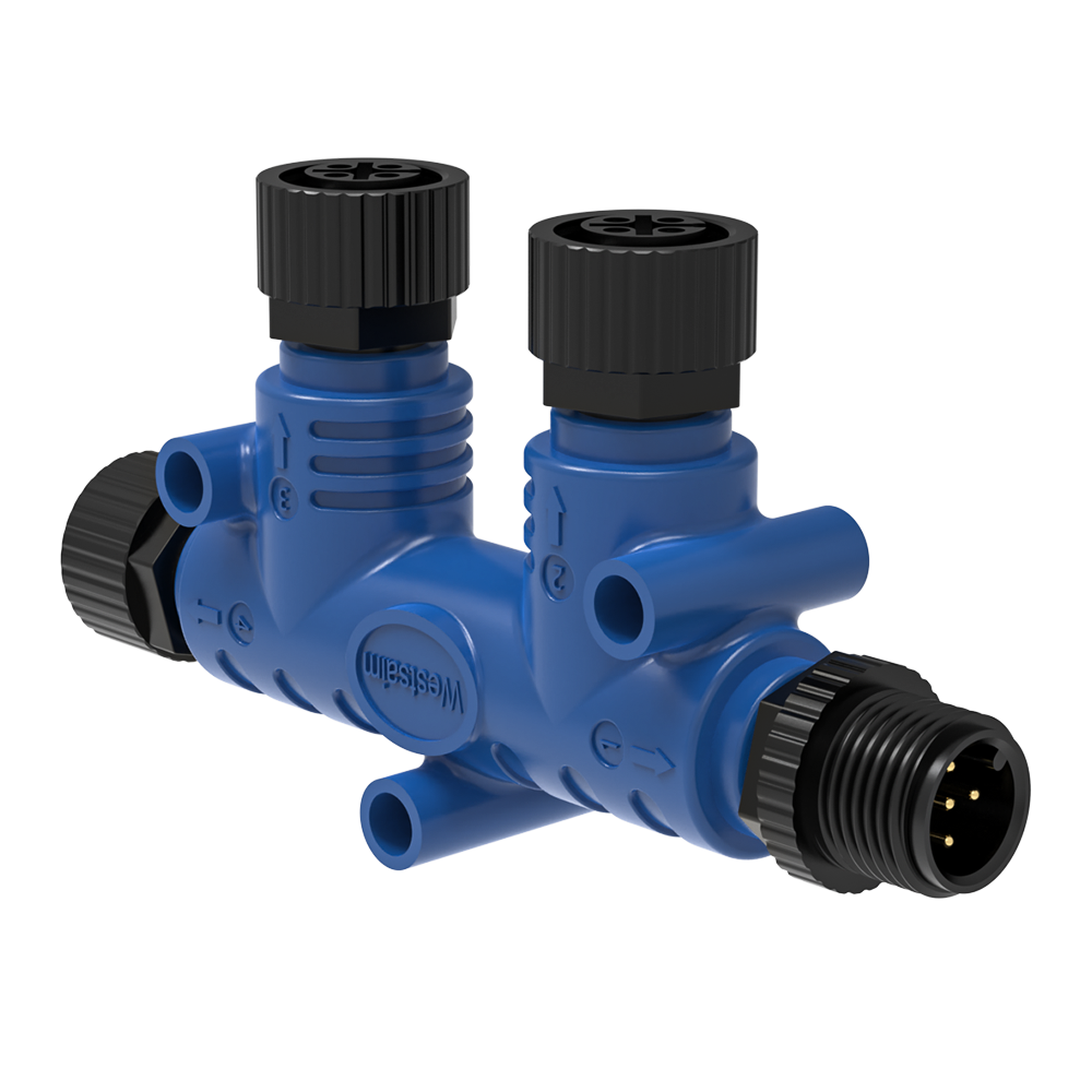 Adaptateur type T 4 voies 1 mâle vers 3 femelles