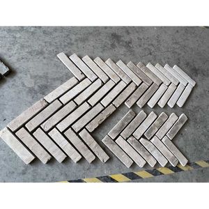 Witte Antieke Oude Teruggewonnen Bakstenen Vierkante Mozaïektegels - Product Image 3