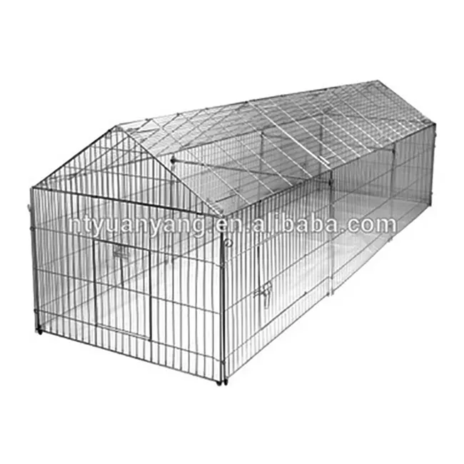 Professional Outdoor Backyard Eco-Friendly Windproof Chinese Large Metal Chicken Coop Cage Houses With Cover