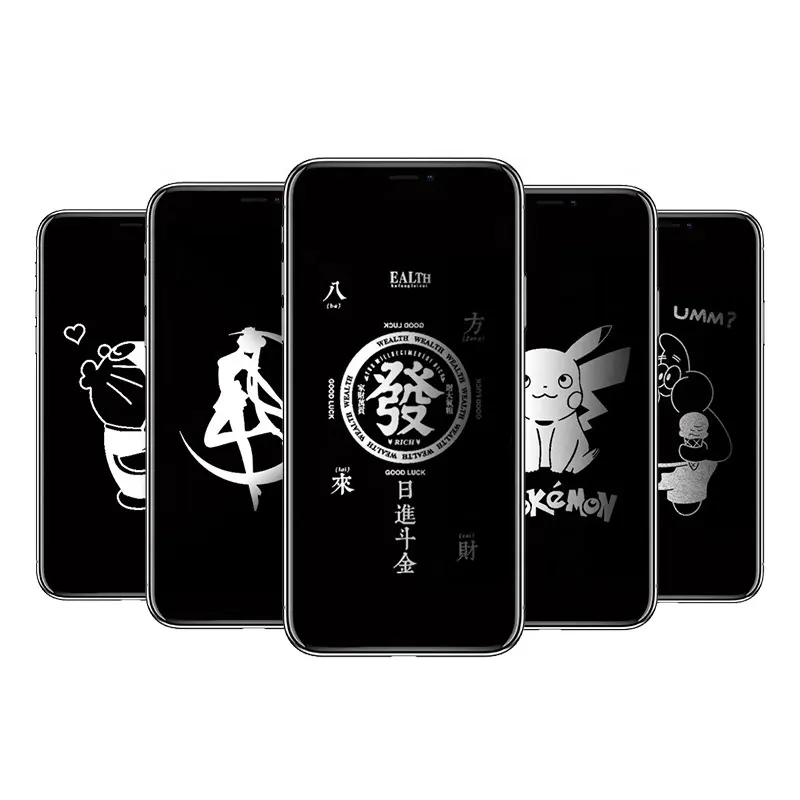 사용자 정의 그림자 패턴 강화 유리 자신의 디자인 화면 보호기 아이폰 12 프로 맥스 아이폰 14 프로 최대 개인 정보 보호 유리
