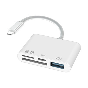 批发USB Type-C sd卡读卡器4合1 USB C USB 3.0 OTG适配器，适用于iphone IOS 8pin TF SD存储卡读卡器 - Product Image 1