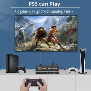 Toptan OEM ODM metal HDMI2.1 anahtarı 3 in 1 Out3 1 Out 8K 60Hz 4 limanlar DVD HDTV Xbox PS3 PS4 için HDMI Switcher seçici - Product Image 3