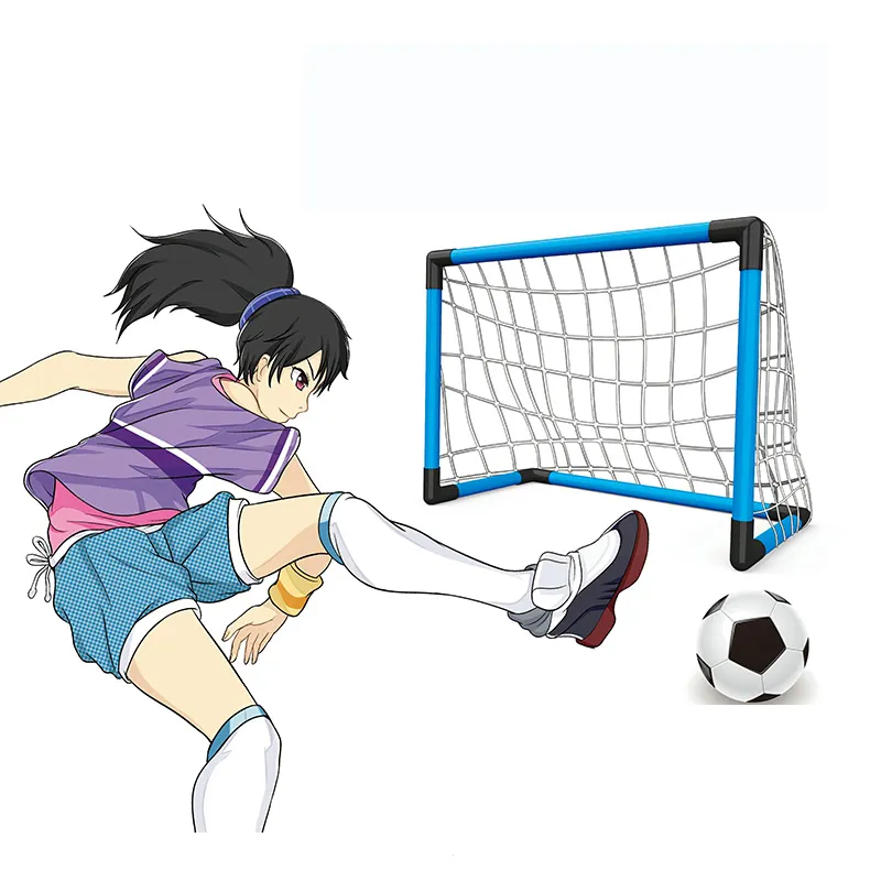 เด็กมินิเป้าหมายฟุตบอลแบบพกพาและโพสต์กับลูกป๊อปอัพเป้าหมายฟุตบอลพับสำหรับเด็กฟุตบอลเกมการฝึกอบรม