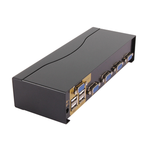 VCOM VGA <strong>KVM</strong> <strong>Switch</strong> 4 Port 1080P with Button Ir Remote Control for Mouse Keyboard HUB Data Monitor Sharing