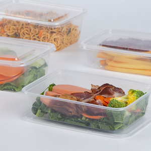 Doorzichtige Rechthoek Wegwerp Maaltijddozen Opslag Voedsel Containers 500Ml Lichtgewicht Voor Snelle Lunch Catering - Product Image 5