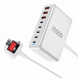 8-Port 600W süper GaN PD3.1 masaüstü şarj cihazı-5C3A tüm cihazlar için çok fonksiyonlu hızlı şarj göbeği - Product Image 4