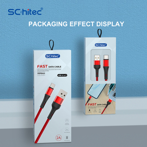 Schitec OEM naylon örgülü USB A C kablosu hızlı şarj ücretsiz Logo tasarım USB kablosu cep telefonu için - Product Image 6
