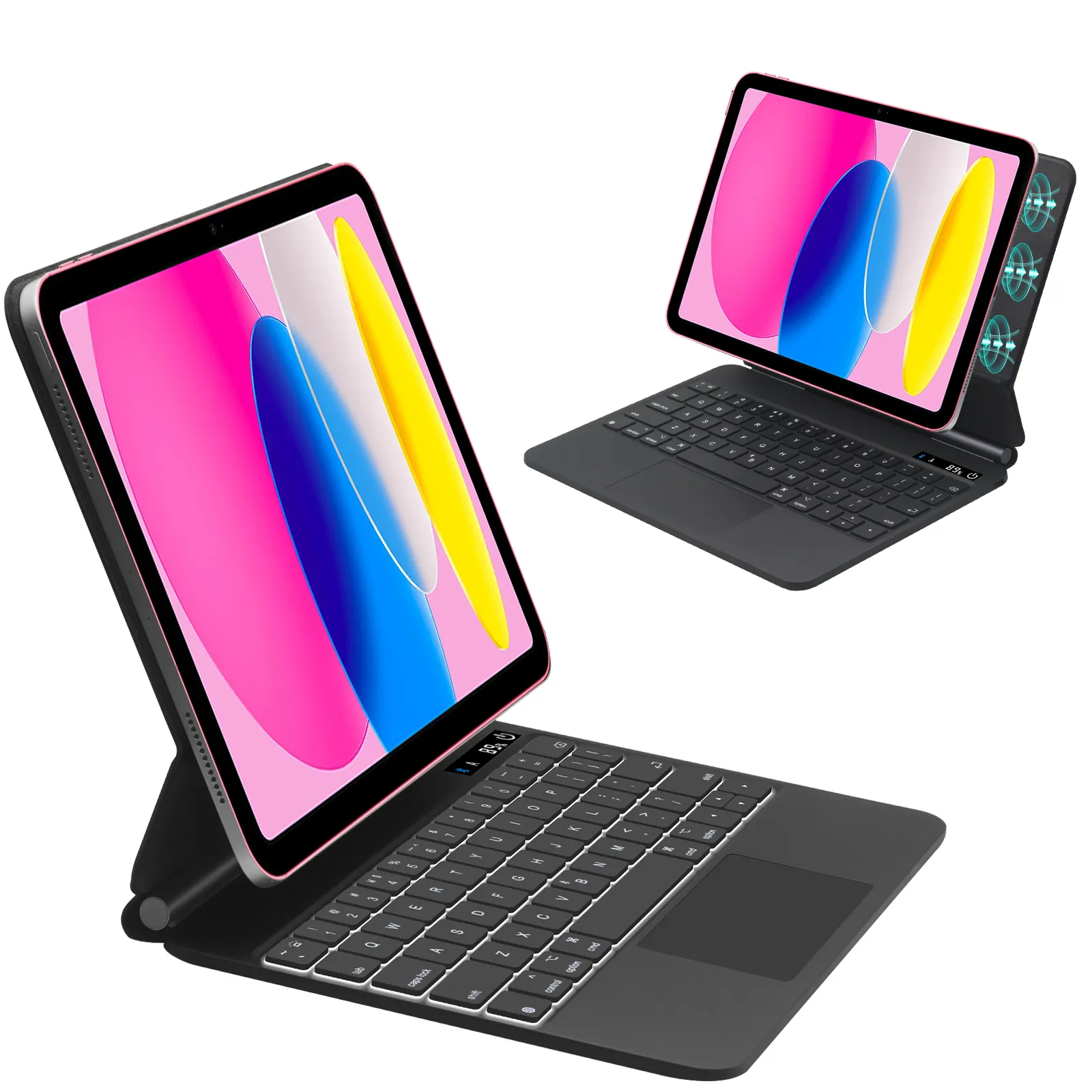 Apple iPad Pro 11 2021 2020 2018 12.9 BT3.0タッチパッドキーボードケース用の新しいホットマジックキーボードケース磁気ケースiPadAir4用