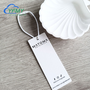 Excelente personalizado Logotipo de marca privada etiquetas de ropa para ropa etiqueta de precio etiqueta colgante con cuerda - Product Image 3