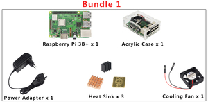 Kit de Raspberry Pi 3 Modelo B Plus, adaptador de corriente 3A, carcasa acrílica, refrigeración, Cable para Raspberry Pi 3 B + - Product Image 5